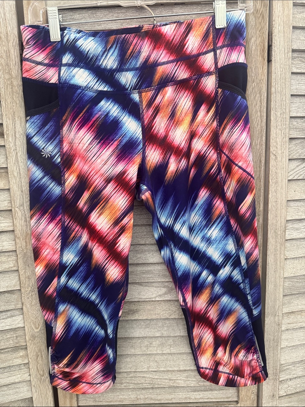 Atheleta ' Multicolor Performance Capri Leggings - Athletic Stretch size Medium